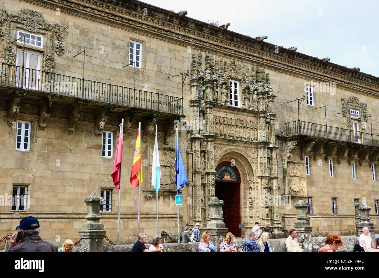 Parador Museo Santiago luxury hotel formerly a hospital until 1953 built by the Catholic Kings completed in 1511 Santiago de Compostela Galicia Spain Stock Photo