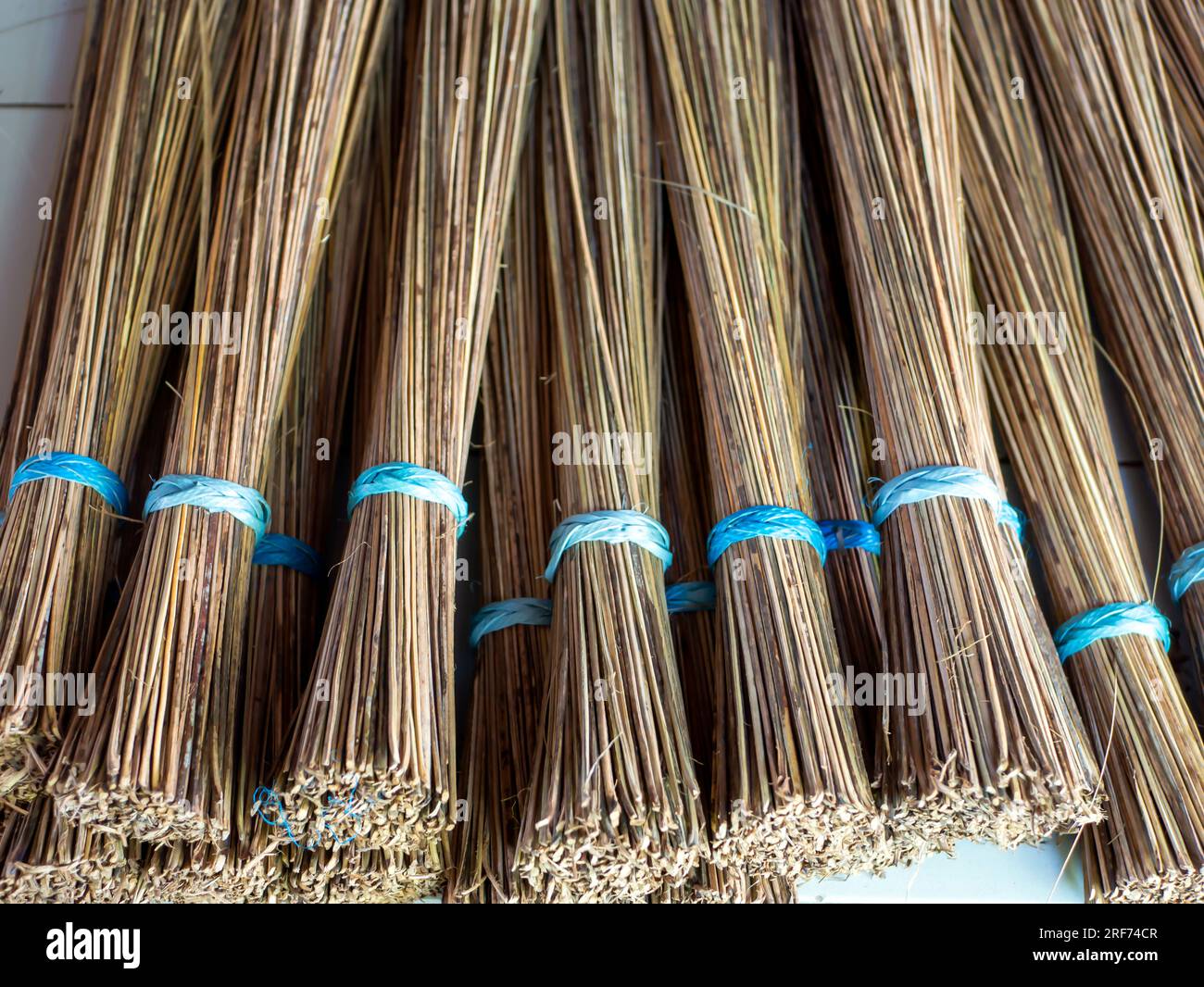 Sapu lidi, stick brooms crafted using coconut leaf bones, traditionally