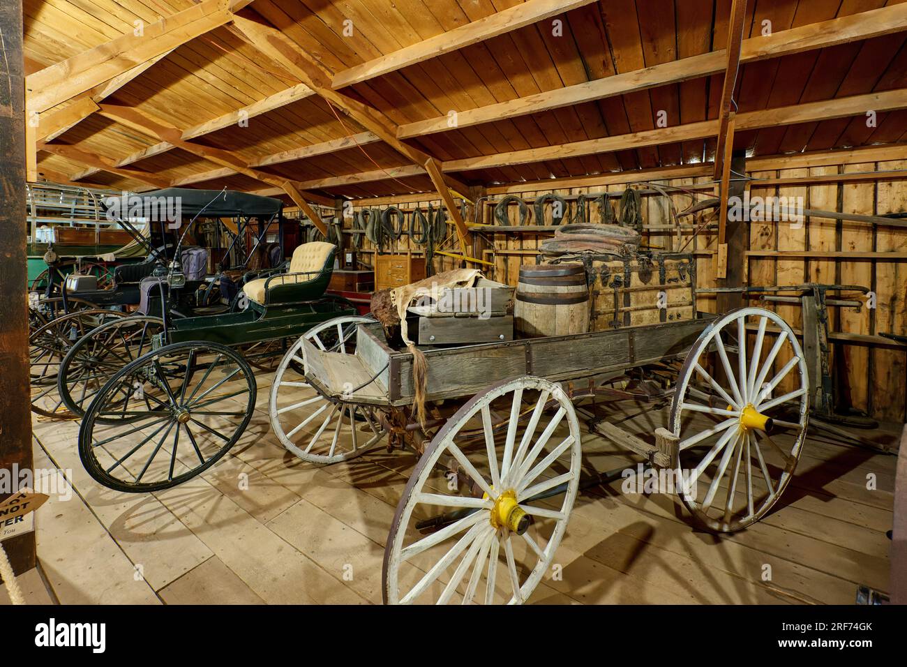 Wagon Barn, interior shot Old Trail Town, Cody, Wyoming, United States