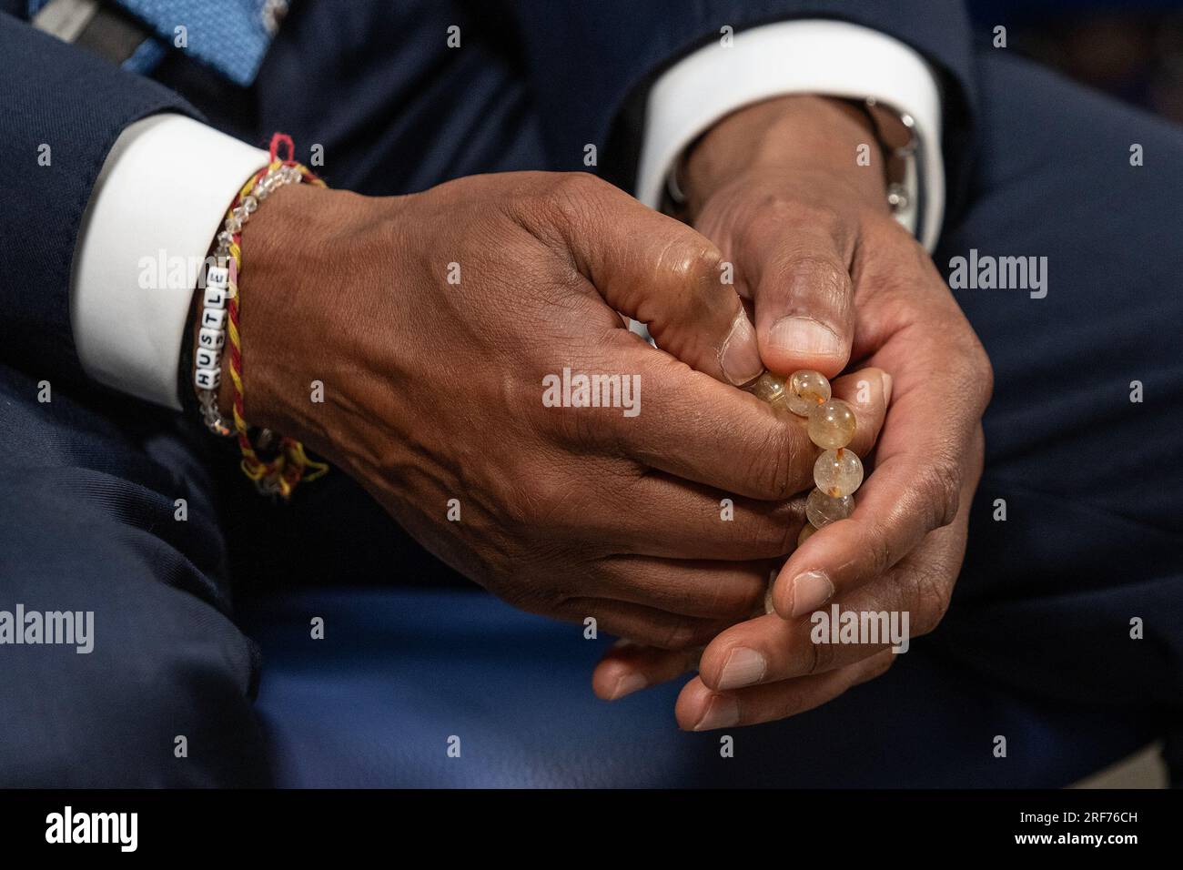 Mayor Eric Adams seen during public safety announcement on gun violence ...