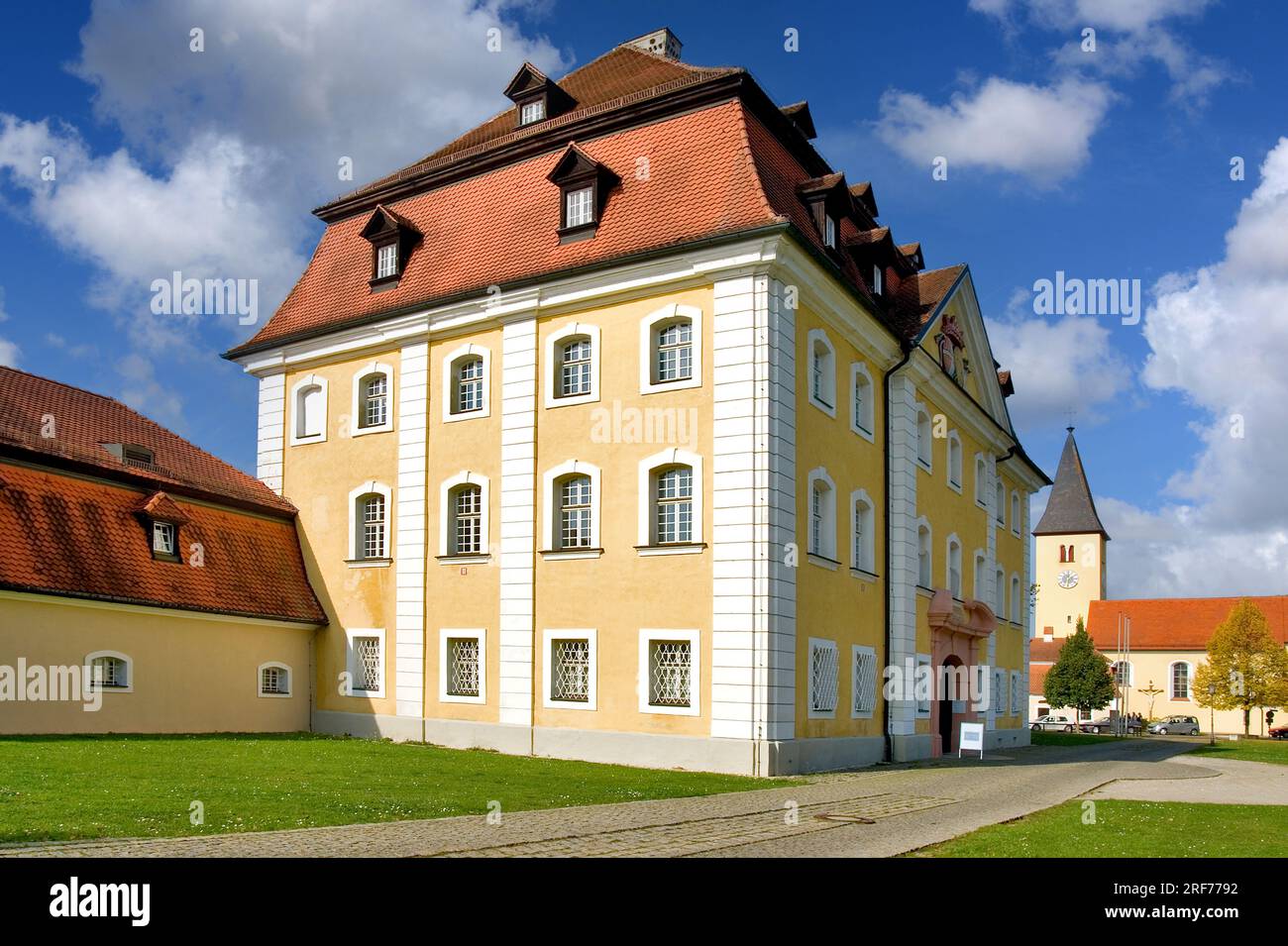 Blick auf das Schloss Theuren in Kümmersbruck in Bayern, Deutschland, Mittelalter, Stock Photo