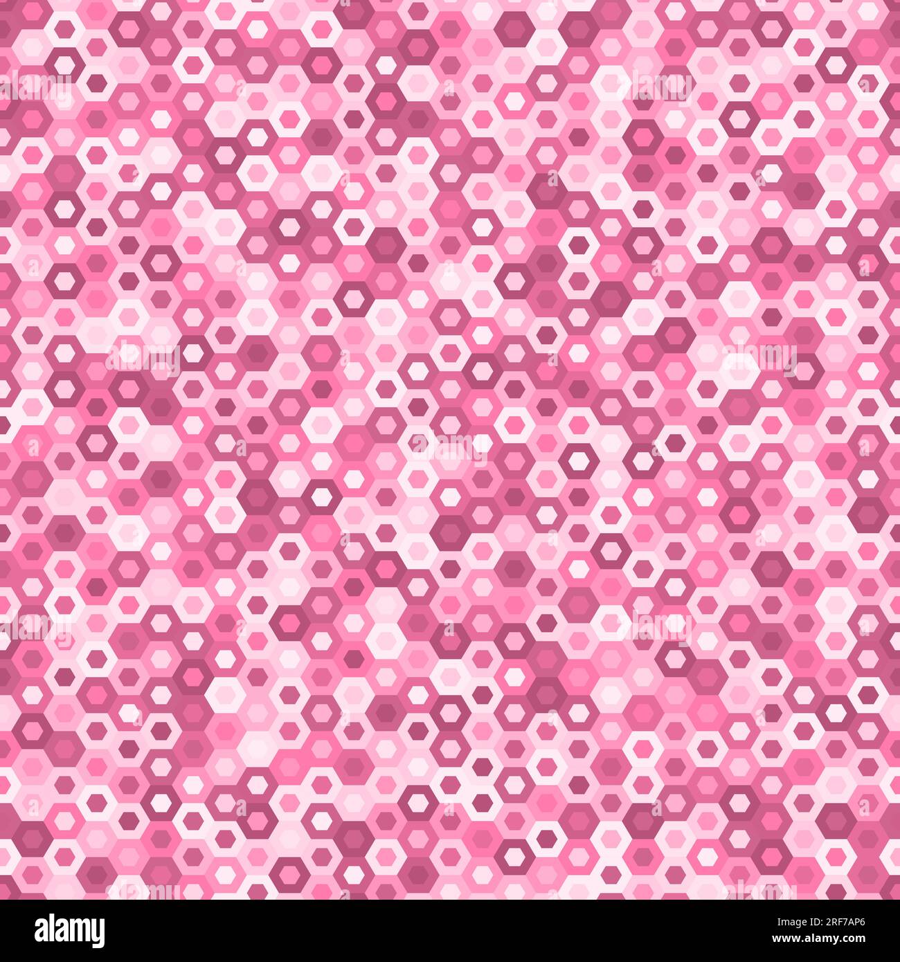 Camouflage seamless pattern with pink hexagonal endless geometric camo ...