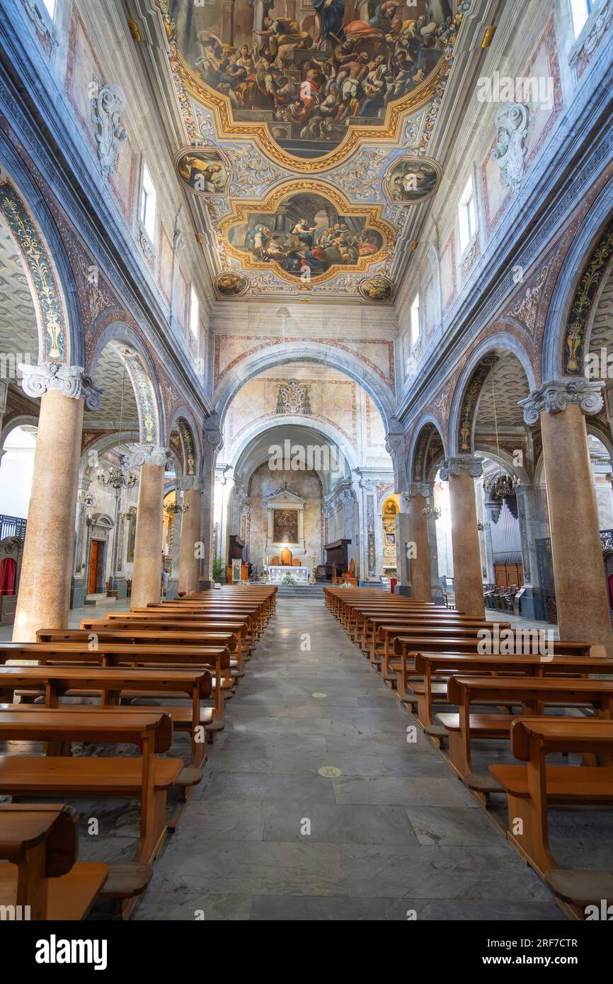 Cathedral of Santa Maria Assunta, Interior, White City, Ostuni, Apulia, Italy, Europe Stock Photo