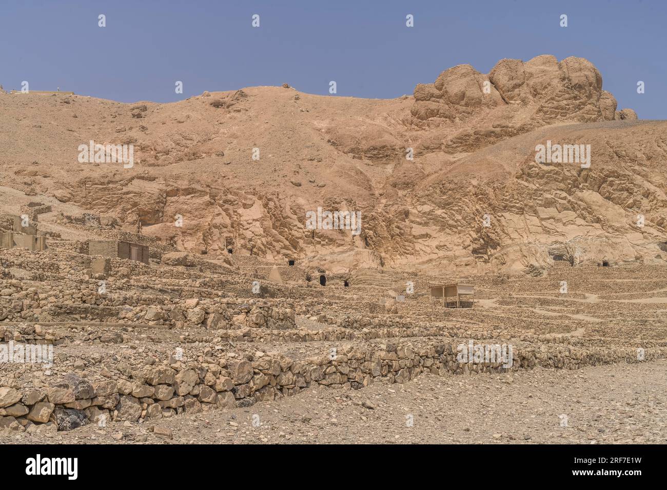 Ruinen, historische Arbeitersiedlung Deir el-Medina, Theben-West, Ägypten Stock Photo