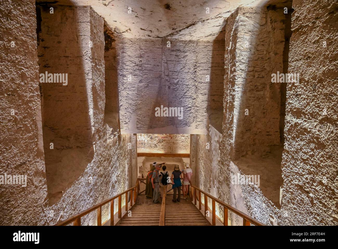 Treppe zur Grabkammer, Grab Ramses IX, KV 6, Tal der Könige, Theben-West, Ägypten Stock Photo