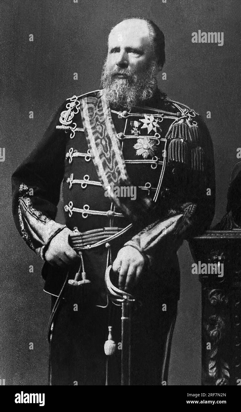 Portrait de Guillaume III (1817-1890), prince d'Orange-Nassau, grand duc de Luxembourg, et roi des Pays Bas de 1849 a 1890. Stock Photo