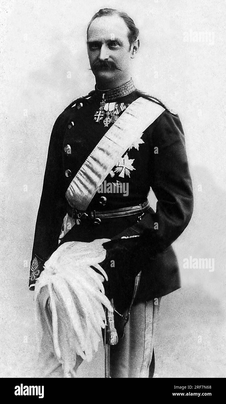 Portrait de Frederic von Oldenbourg (1843-1912) dit Frederic VIII, roi de Danemark de 1906 a 1912. Stock Photo