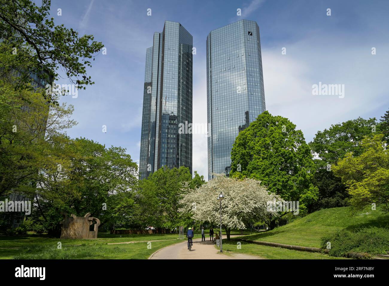 Deutsche Bank, Zentrale, Deutsche Bank Towers, Taunusanlage, Frankfurt am Main, Hessen, Deutschland Stock Photo