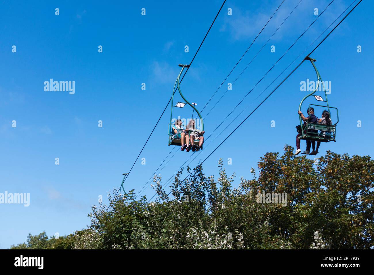 The Needles at the Isle of Wight, England,UK with people viewing from