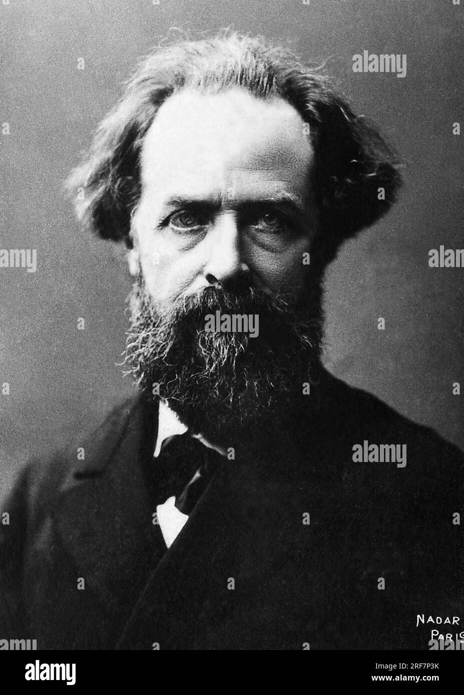 Portrait de Elysee (Elisee) Reclus (1830-1905), geographe, militant anarchiste. Photo de Nadar. Stock Photo