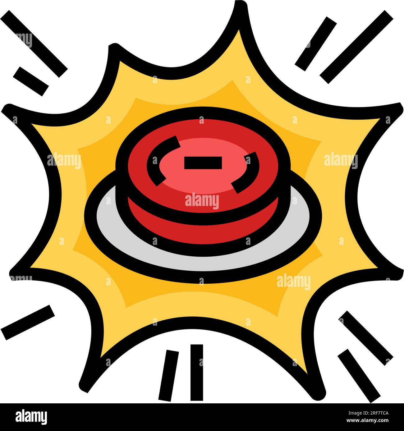 alert button color icon vector illustration Stock Vector Image & Art ...