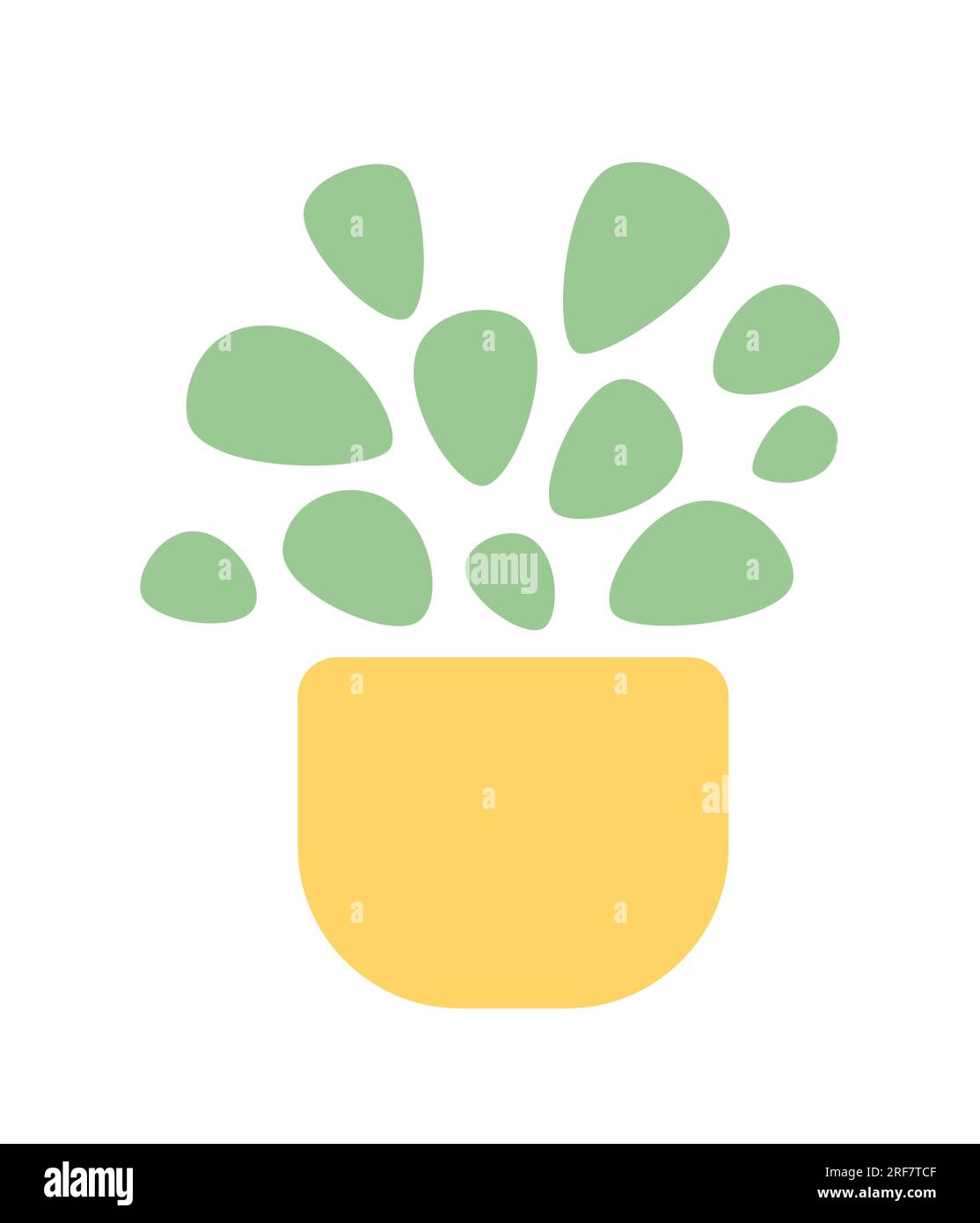 Small leaves decorative house plant semi flat colour vector object Stock Vector