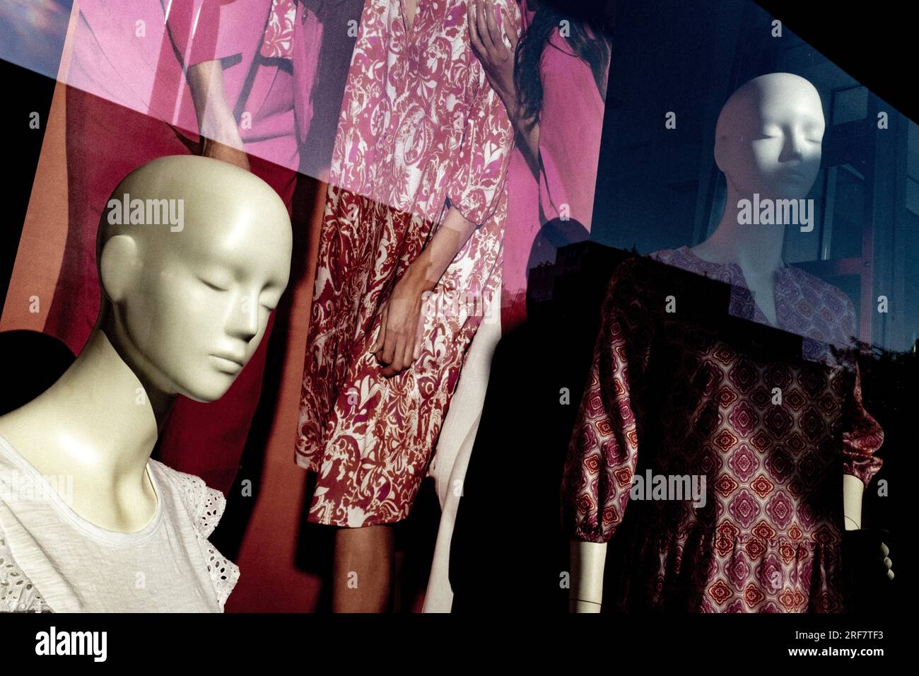 Female Mannequin in store front window Stock Photo Alamy