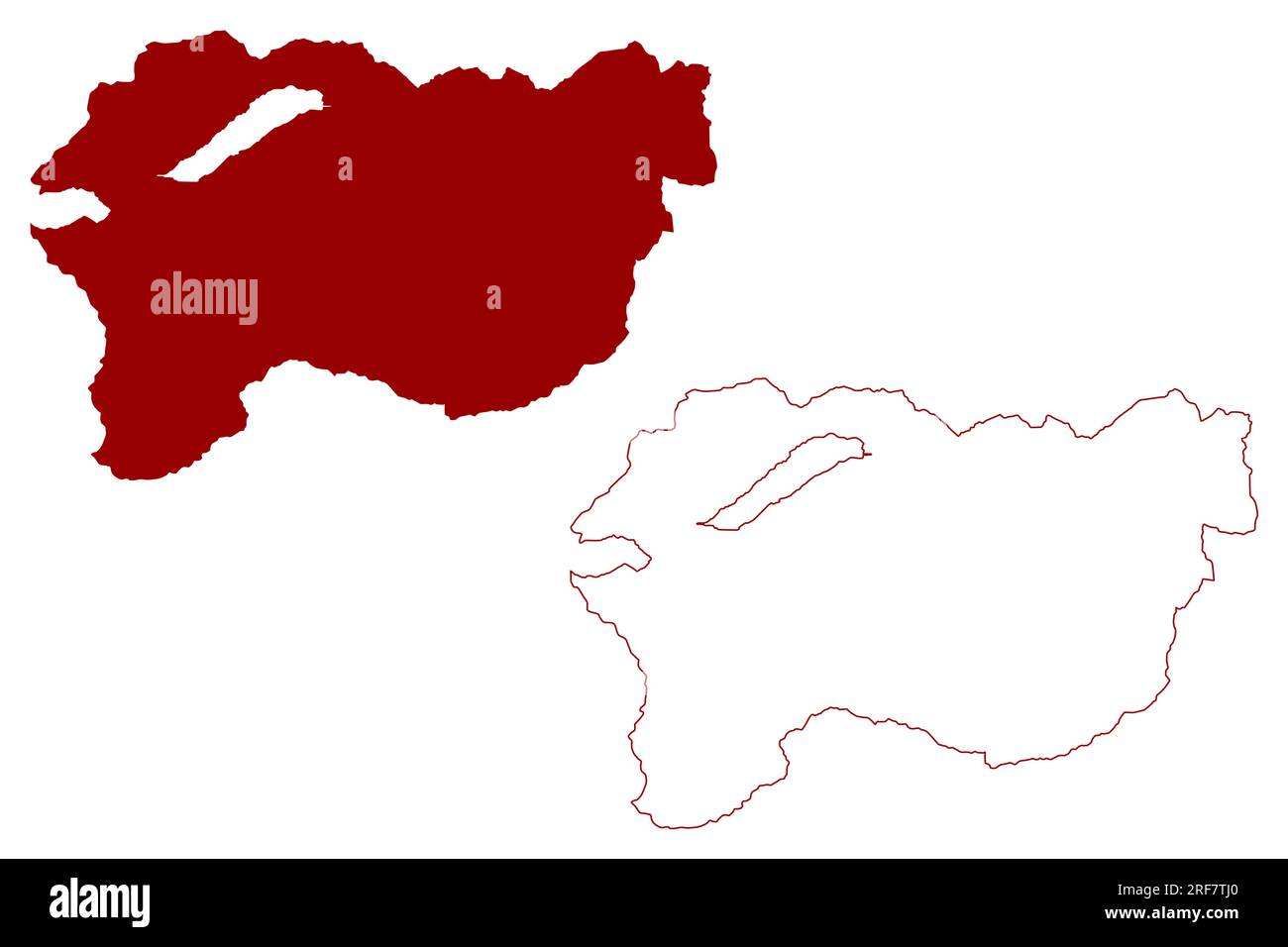 Interlaken-Oberhasli District (Switzerland, Swiss Confederation, Canton of Bern or Berne) map vector illustration, scribble sketch Verwaltungskreis In Stock Vector