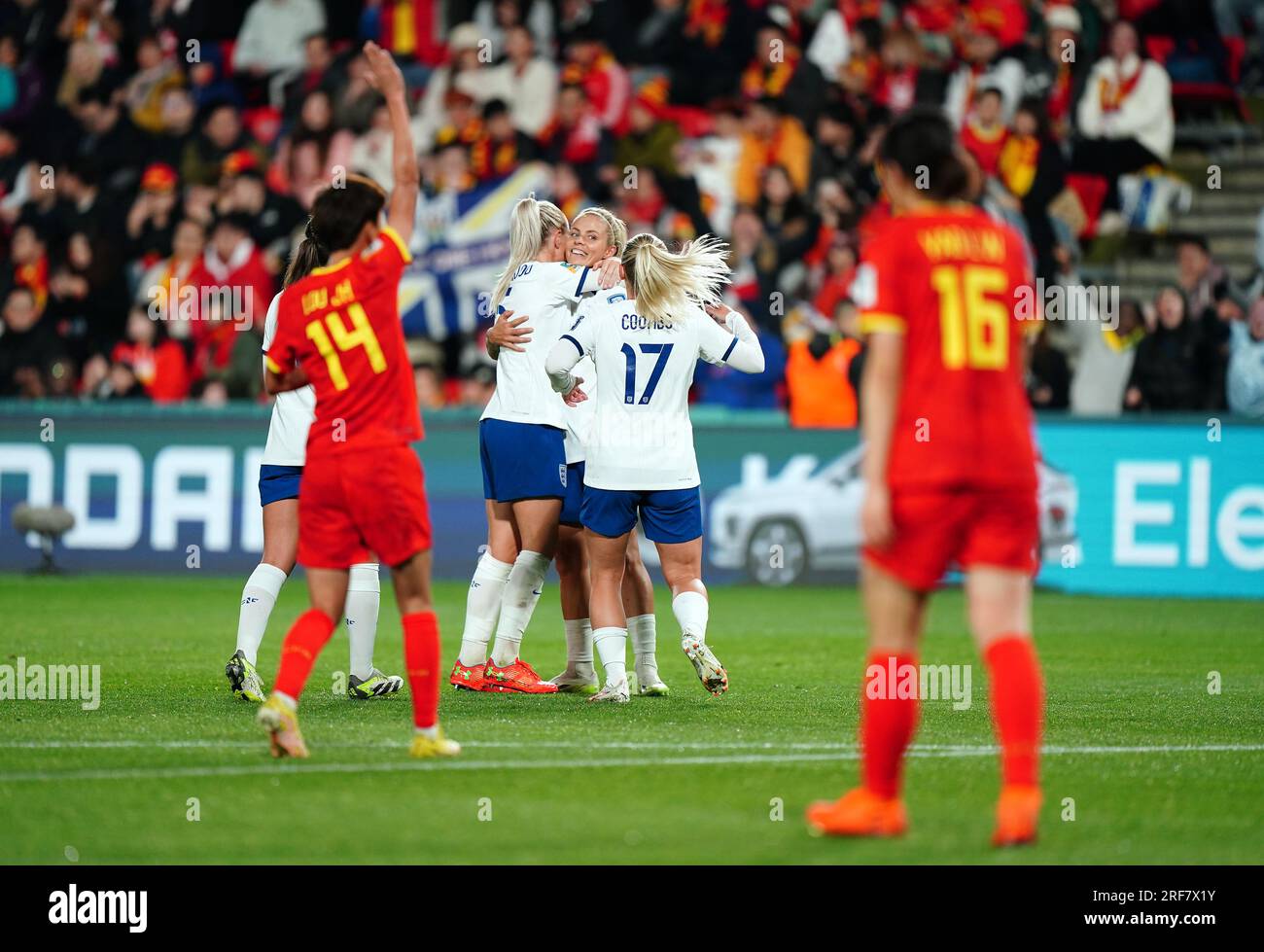 England's Rachel Daly celebrates scoring their side's sixth goal of the ...