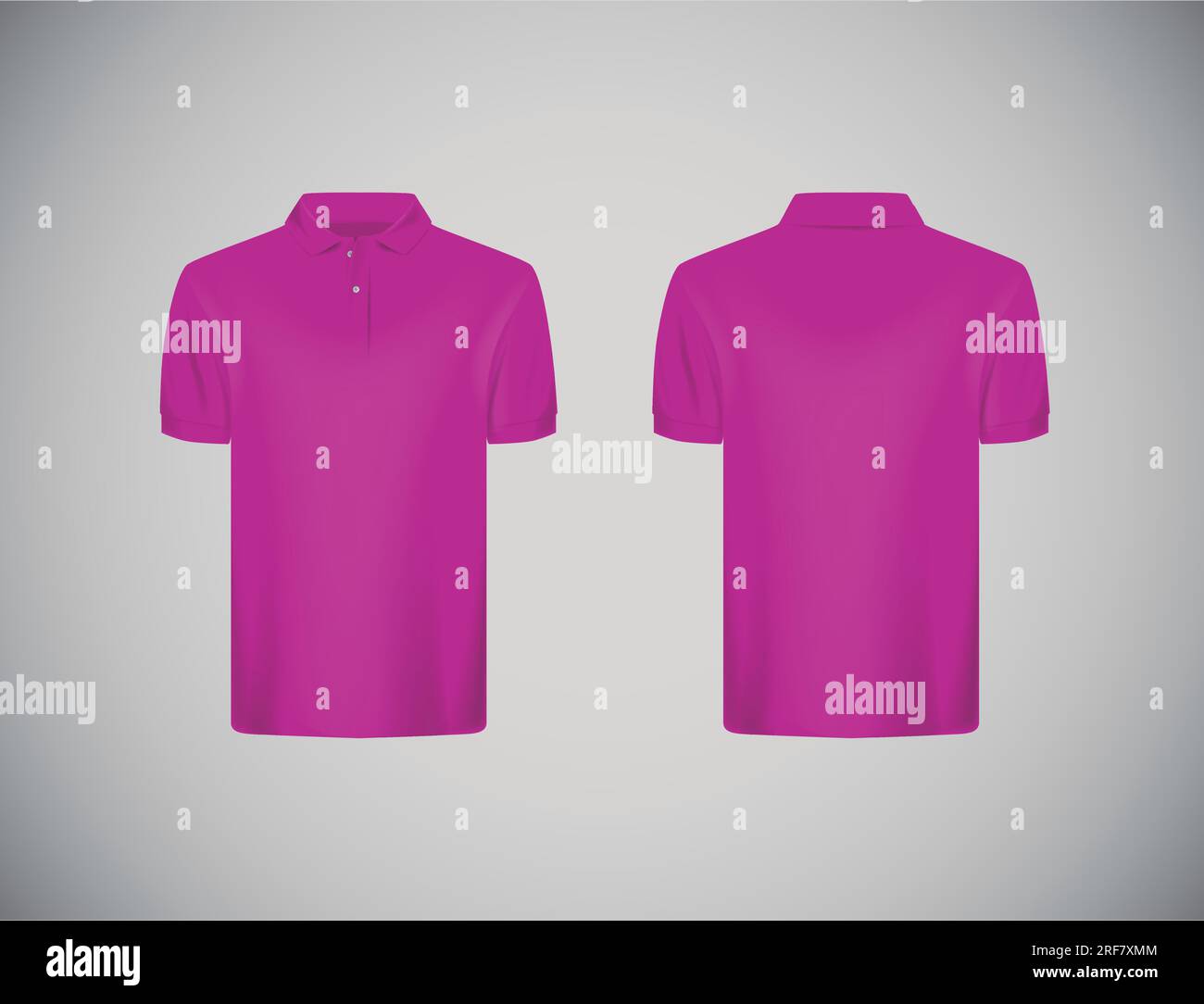Men's slimfitting short sleeve polo shirt. Pink polo shirt mockup
