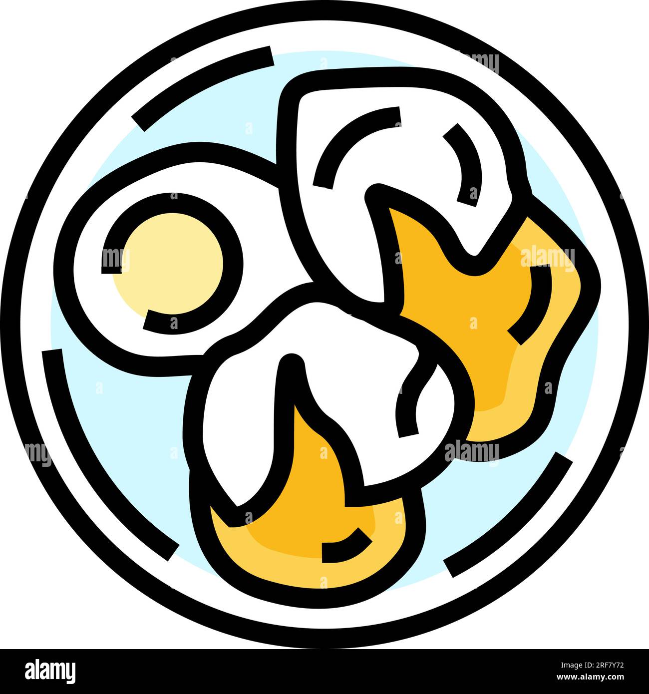 poached egg color icon vector illustration Stock Vector Image & Art Alamy
