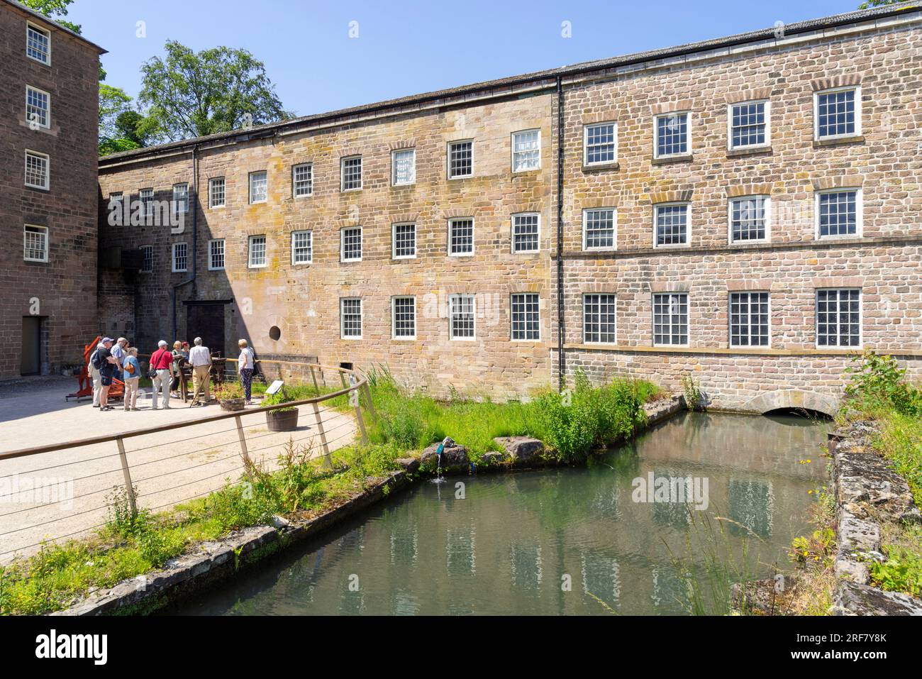 Cromford Mill water-powered cotton spinning mill in Cromford Mills Cromford village Cromford Derbyshire Dales Derbyshire England UK GB  Europe Stock Photo