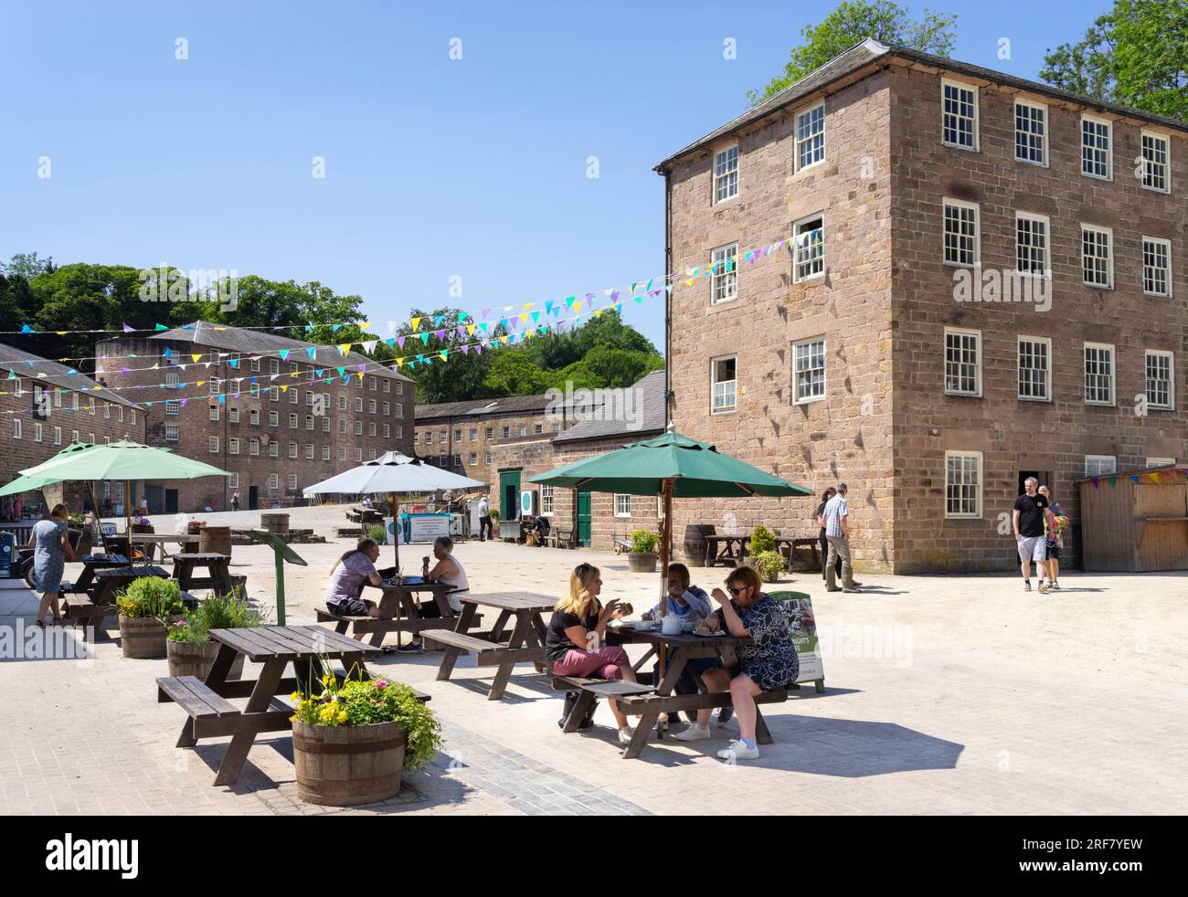 Cromford Mill water-powered cotton spinning mill in Cromford Mills Cromford village Cromford Derbyshire Dales Derbyshire England UK GB  Europe Stock Photo