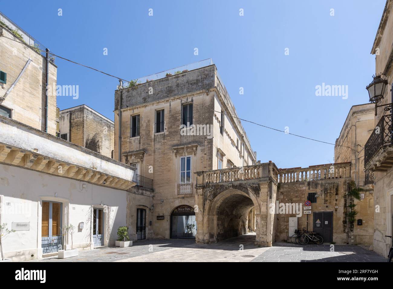 Glimpse of Lecce, Apulia, Italy, Europe Stock Photo