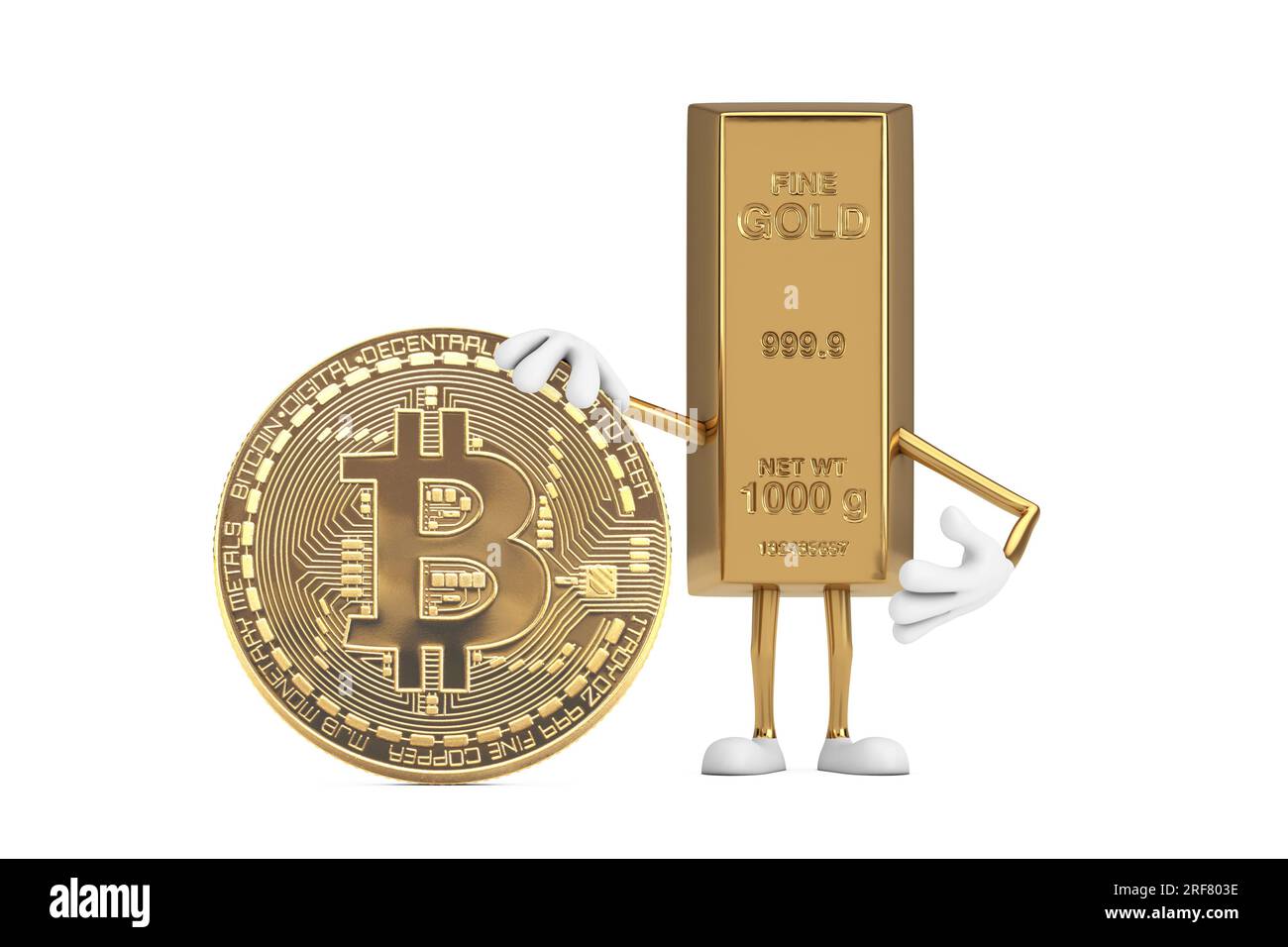 bitcoin with gold bar digital currency. Cryptocurrency BTC the new virtual  money Close up 3D render of golden Bitcoins on black background Stock Photo  - Alamy