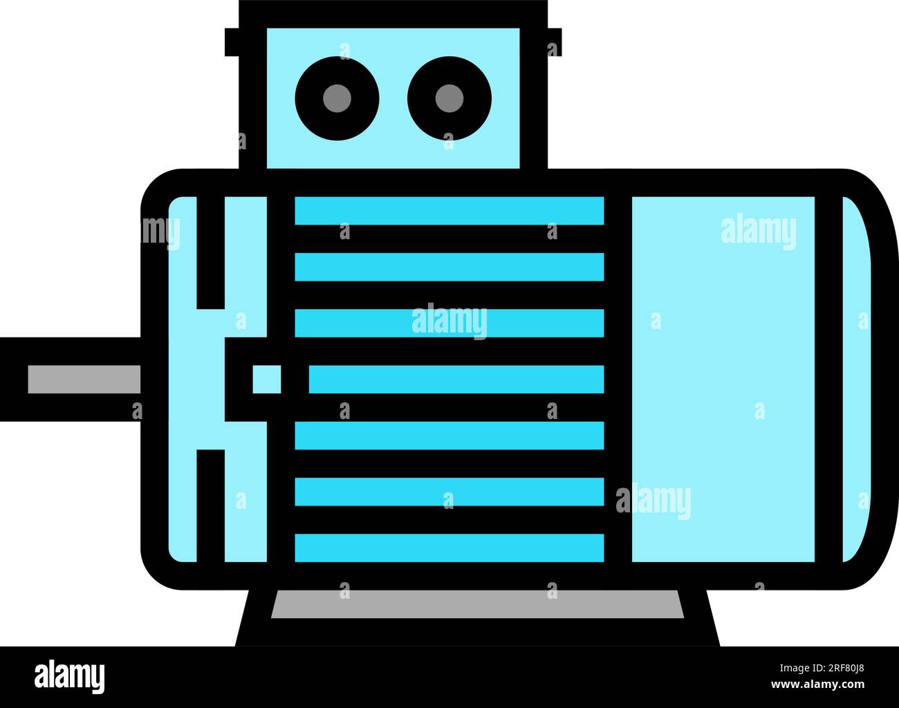 electric motor electrical engineer color icon vector illustration Stock