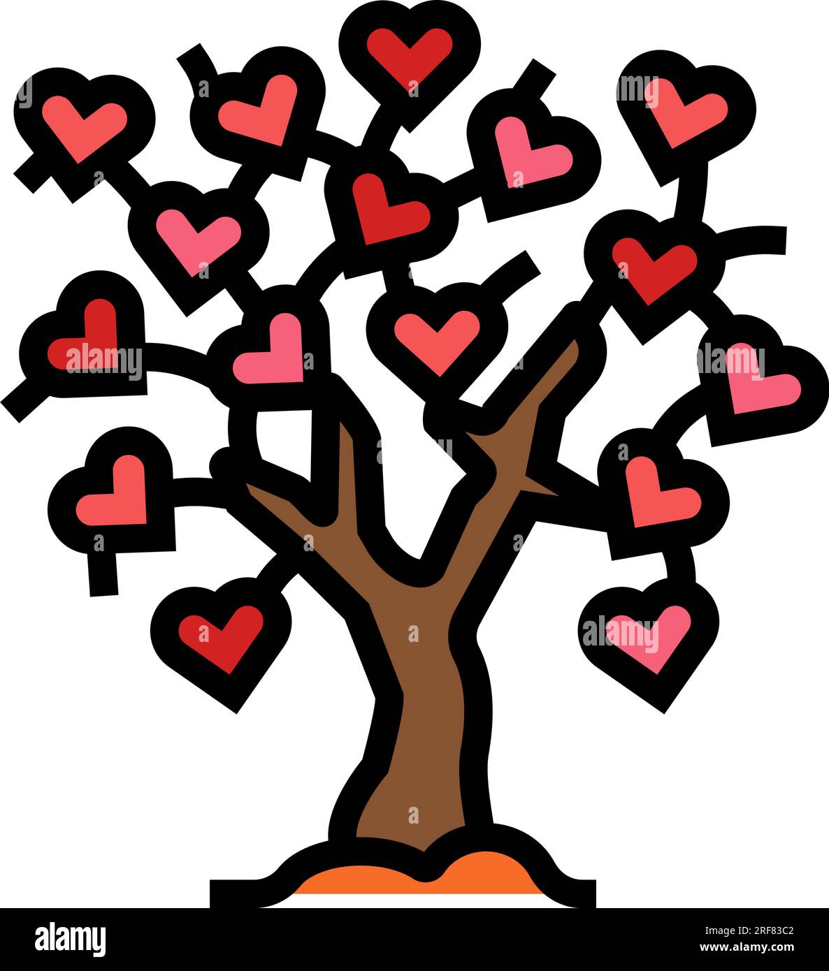 love tree color icon vector illustration Stock Vector Image & Art - Alamy