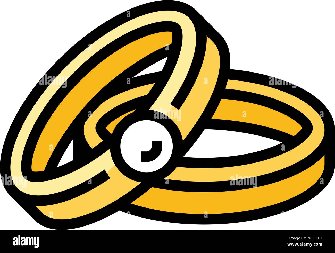 wedding rings love color icon vector illustration Stock Vector Image ...