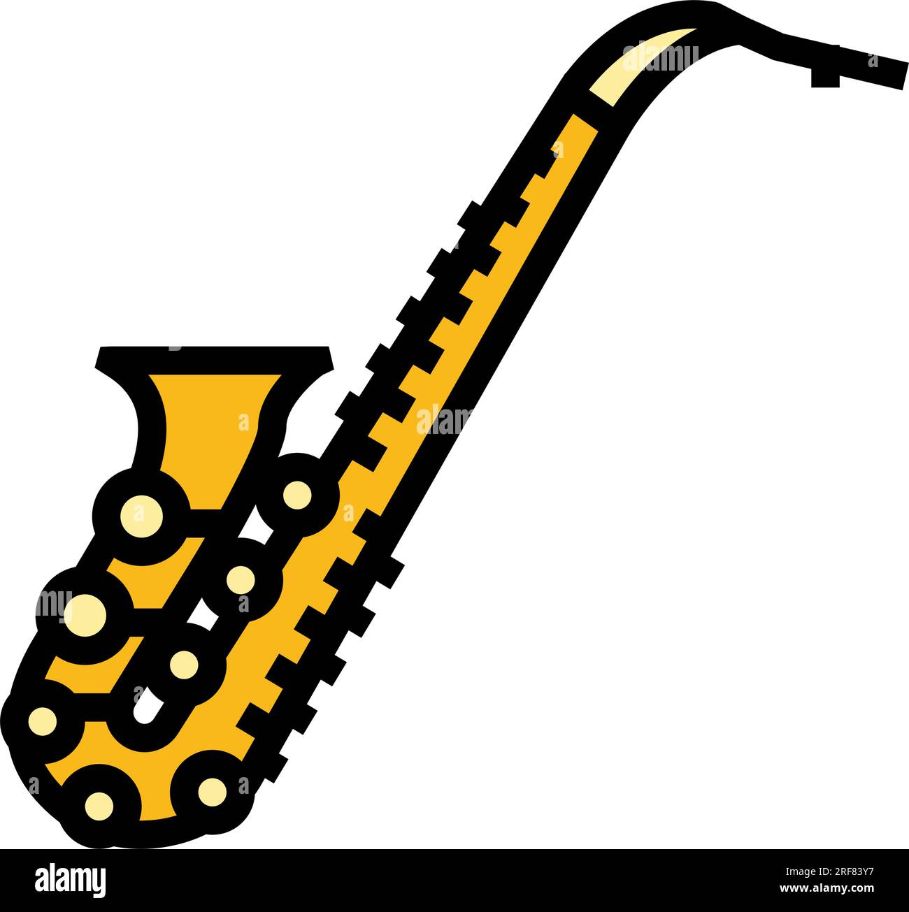 saxophone retro music color icon vector illustration Stock Vector Image ...