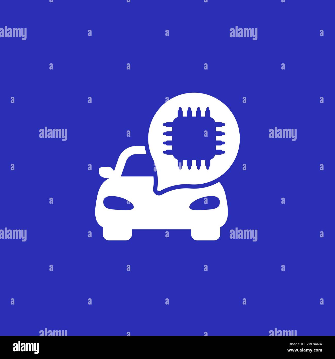 microchip and car icon, vector Stock Vector Image & Art - Alamy