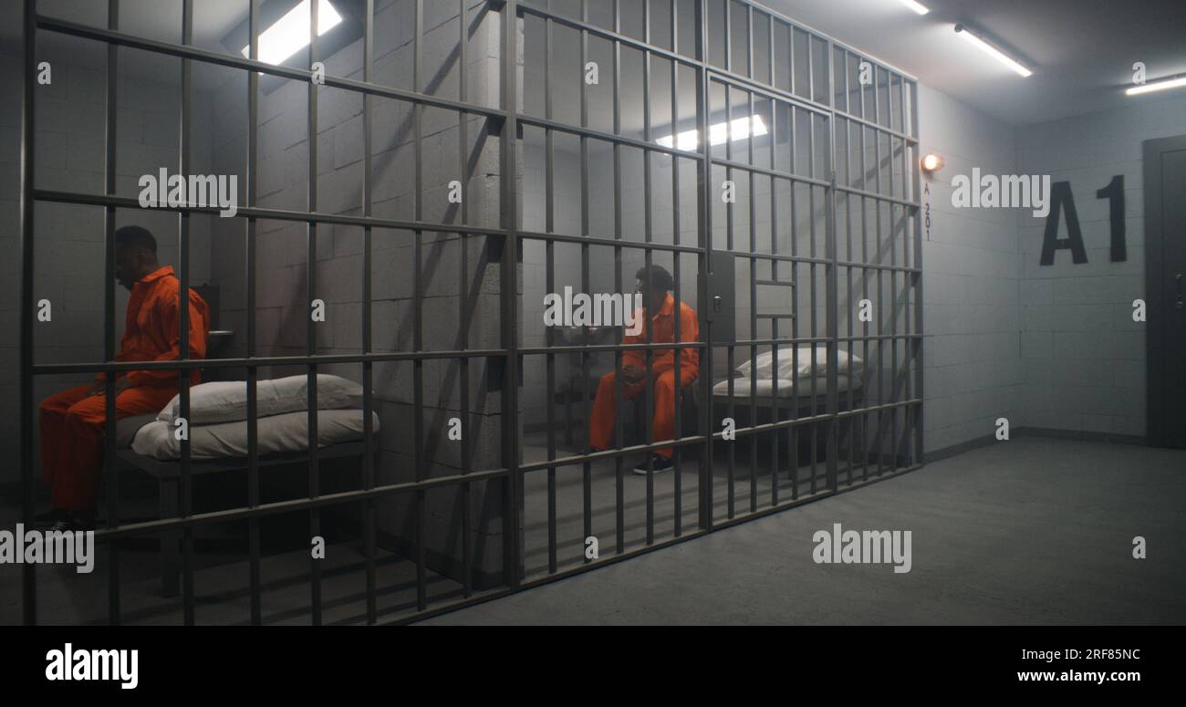 African American inmates in detention center or correctional facility
