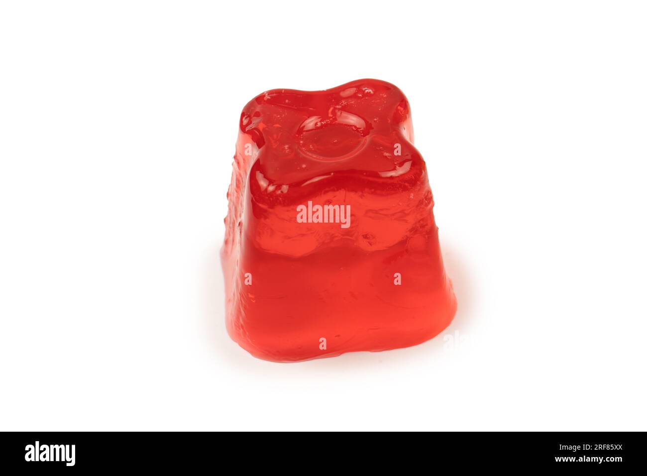 Sweet fruit jelly dessert isolated on a white background Stock Photo