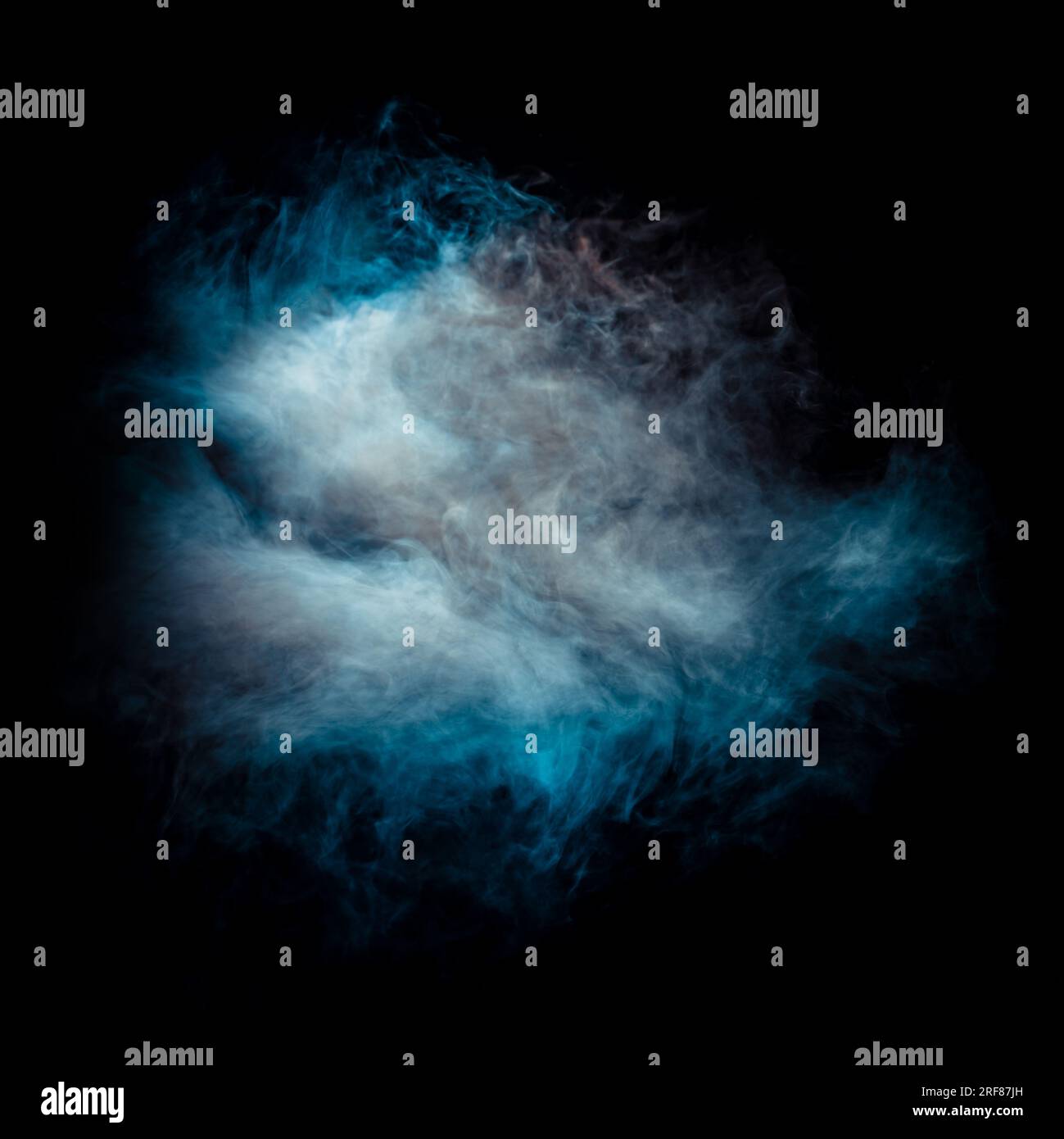 Abstract smoke cloud isolated on black Stock Photo