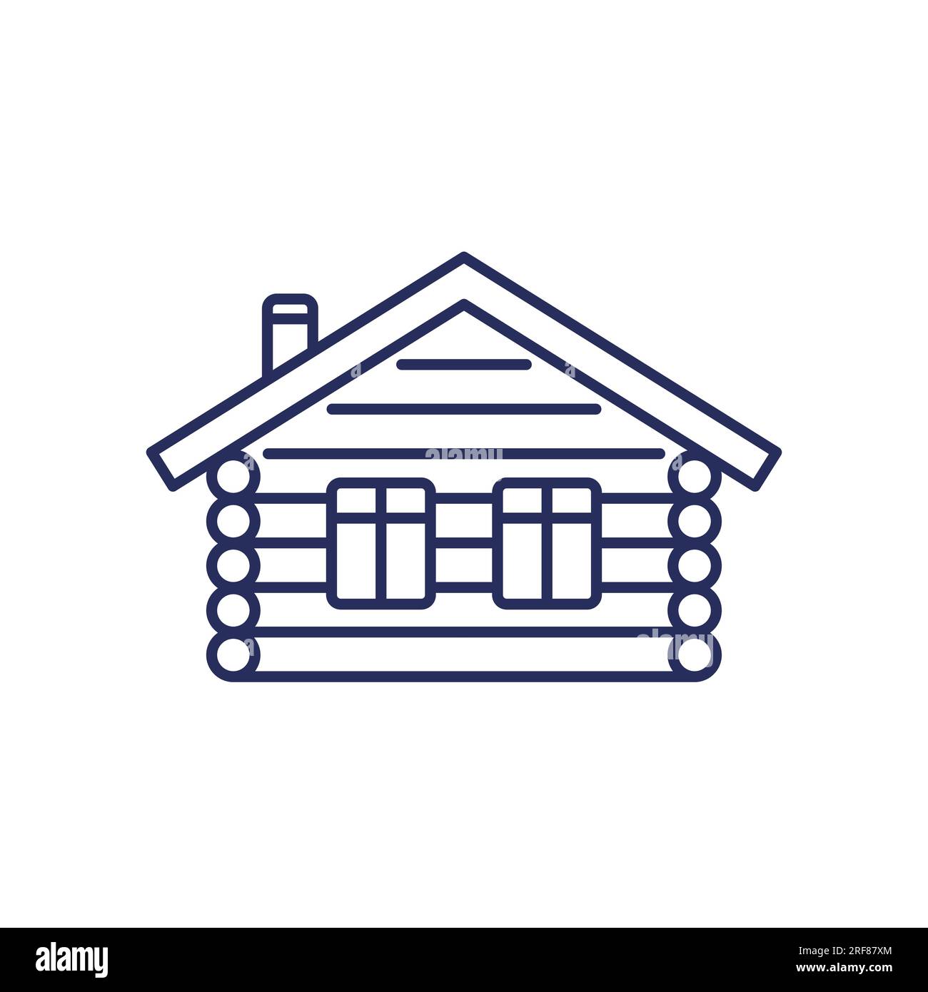log cabin line icon, wooden house Stock Vector Image & Art - Alamy