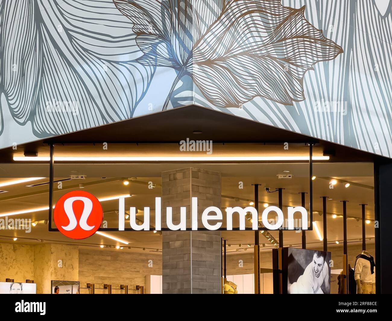 Toronto, Canada, Yorkdale Mall, Logo or sign of Lululemon in a