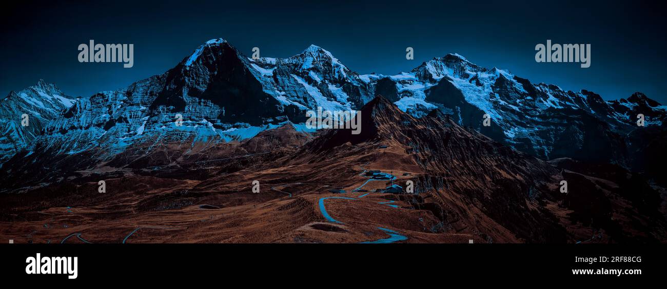 Night landscape mountains hi-res stock photography and images - Alamy