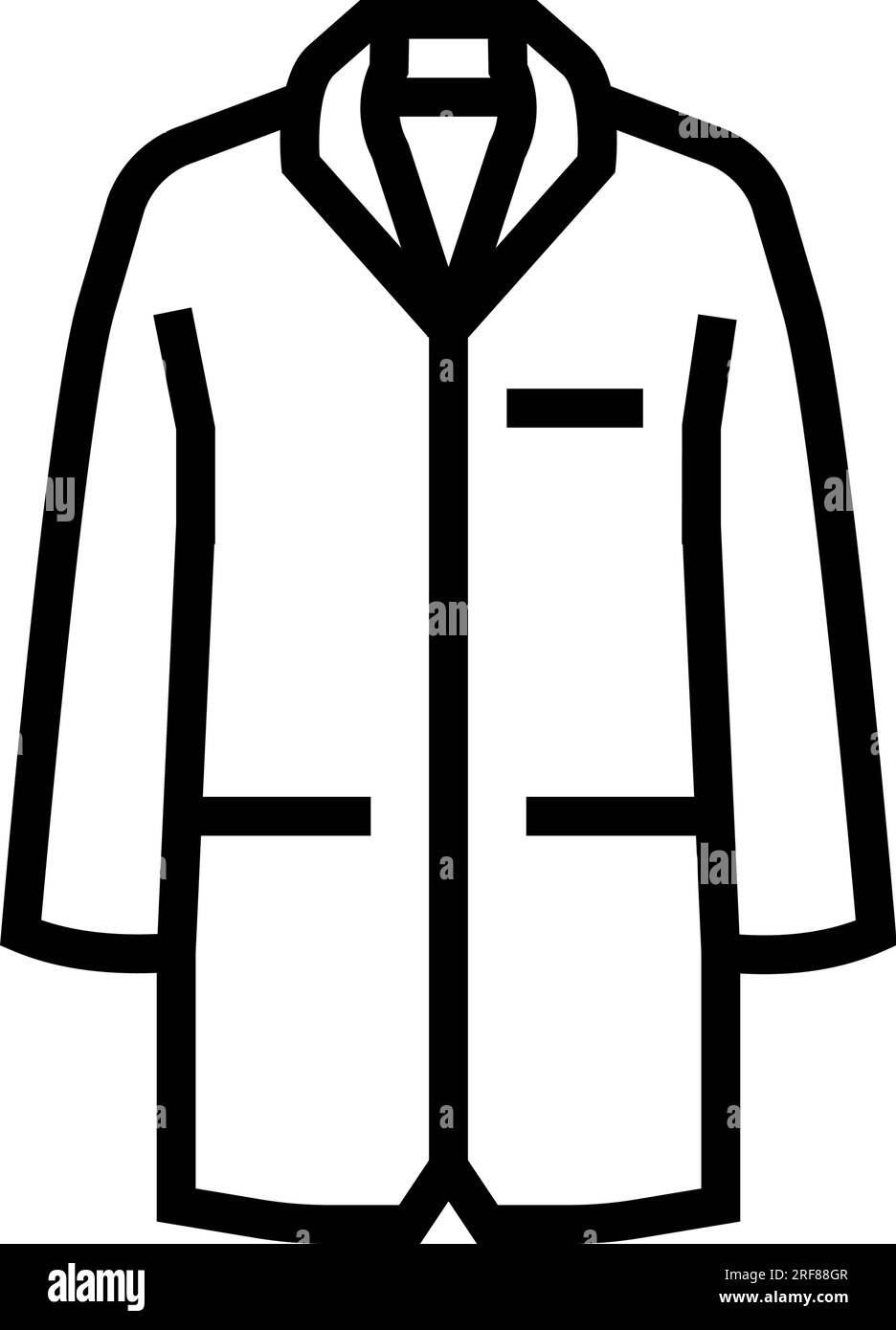 lab coat engineer line icon vector illustration Stock Vector Image ...