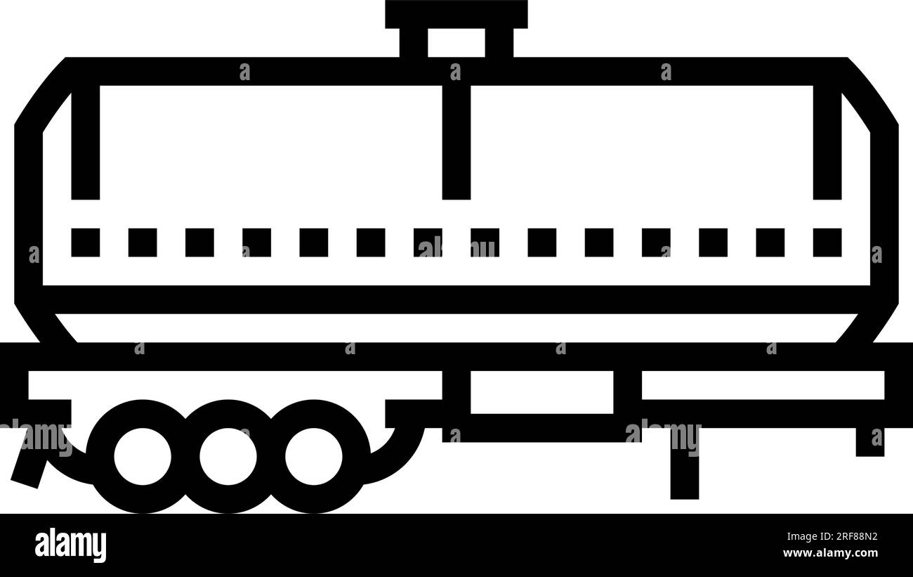 chemical tanker truck engineer line icon vector illustration Stock ...
