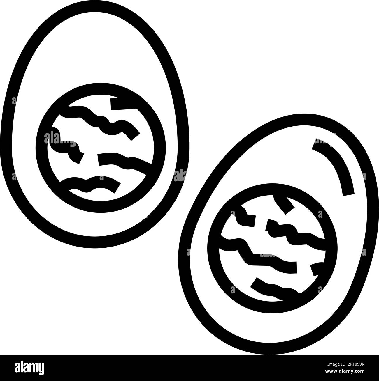 boiled egg food line icon vector illustration Stock Vector Image & Art ...