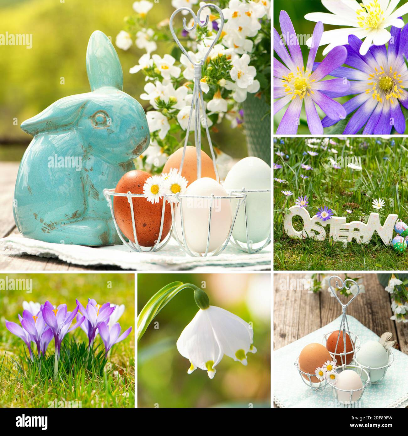 Collage of different springtime pictures Stock Photo - Alamy