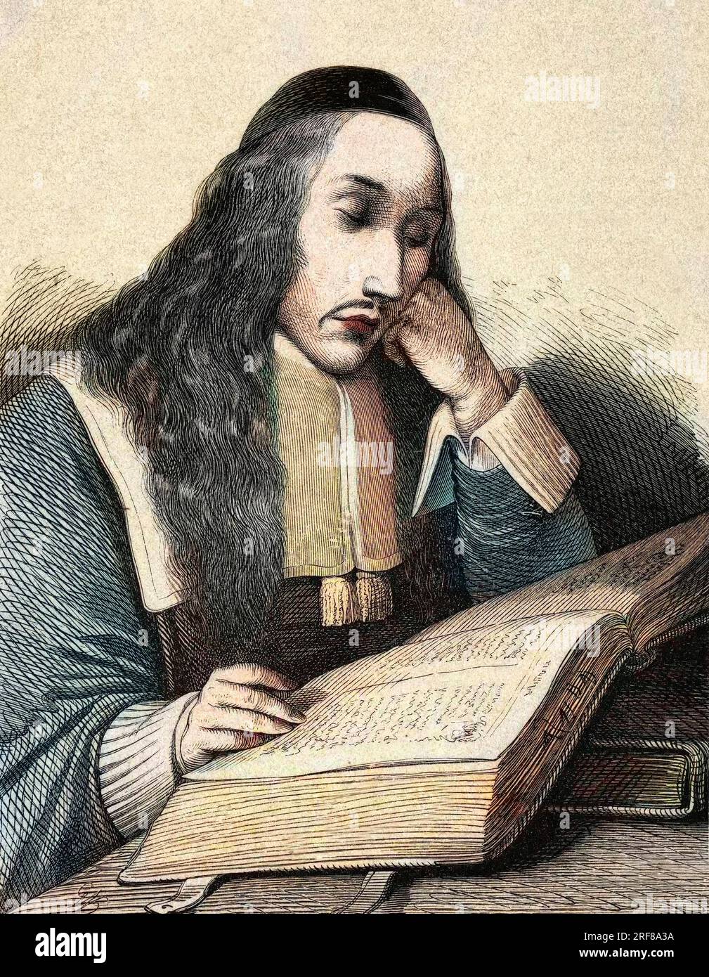 'Portrait de Baruch Spinoza (1632-1677), philosophe hollandais, egalement connu comme Bento de Espinosa ou Benedictus de Spinoza ou Benoit de Spinoza.' Stock Photo