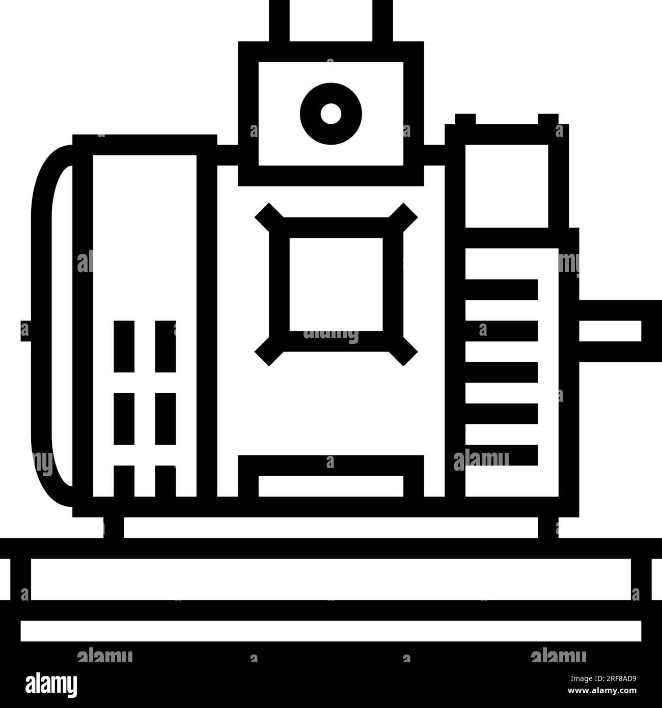 dc generator electrical engineer line icon vector illustration Stock