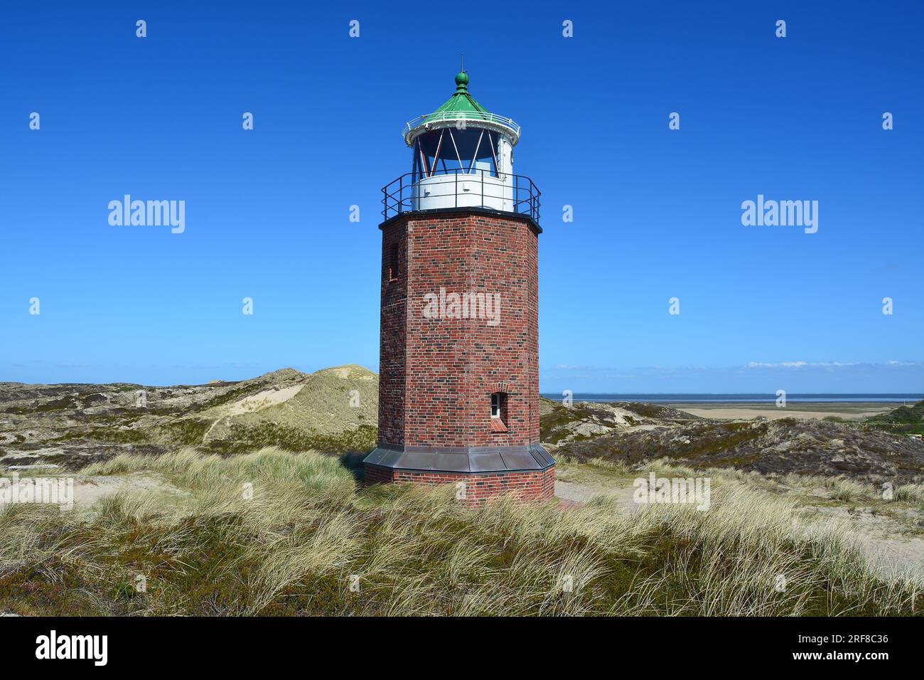 The Rotes Kliff- Leuchtturm / Red Cliffs-lighthouse in Kampen,Sylt, Frisian Islands, North Sea, Schleswig-Holstein, Germany Stock Photo