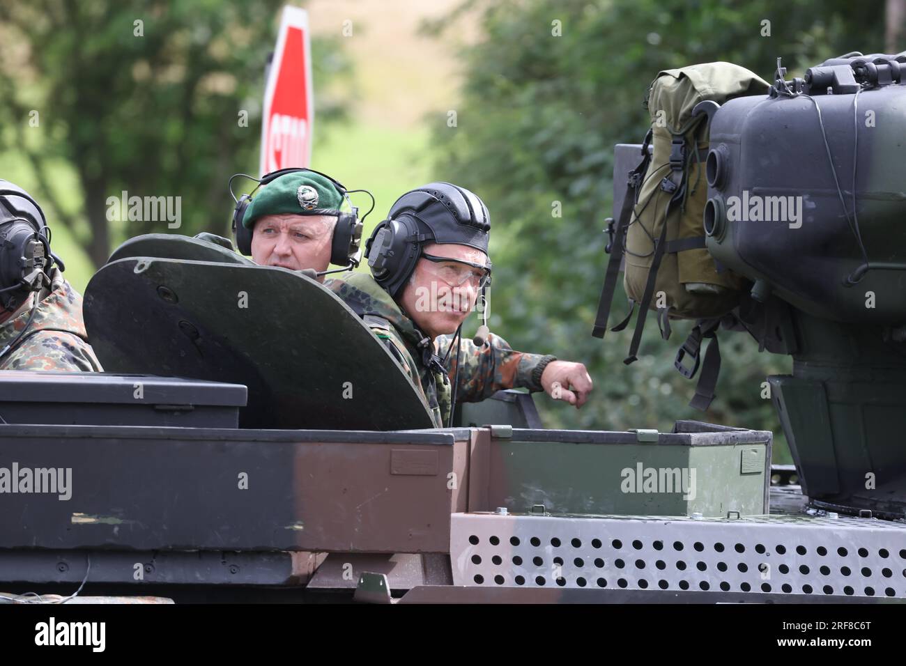 Bad Salzungen, Germany. 01st Aug, 2023. Georg Maier (R, SPD), Minister ...