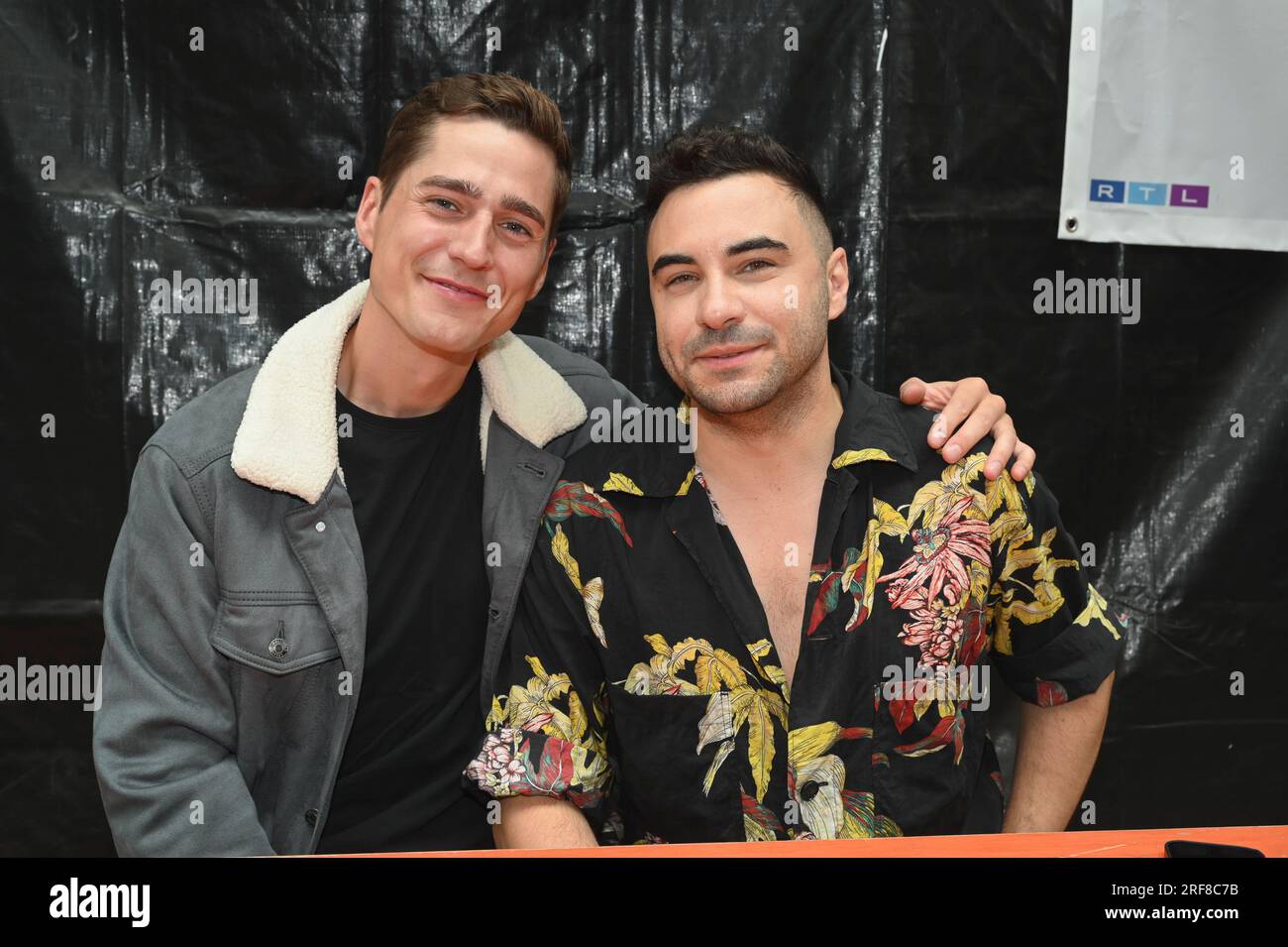 Timothy Lars Ralph Cologne, Germany. 31st July, 2023. Actors Timothy Boldt and Lars ...