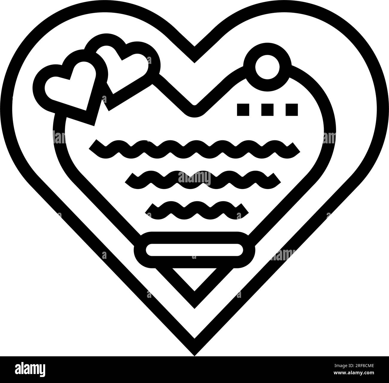 valentine card love line icon vector illustration Stock Vector Image ...
