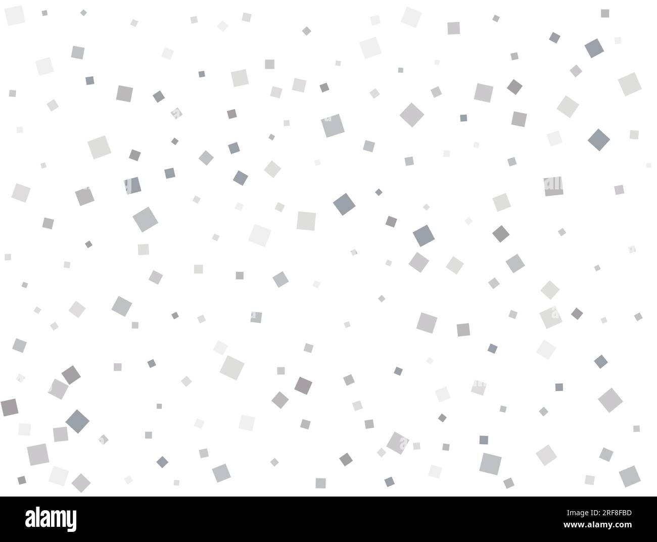 Gender neutral silver square confetti. Vector illustration Stock Vector