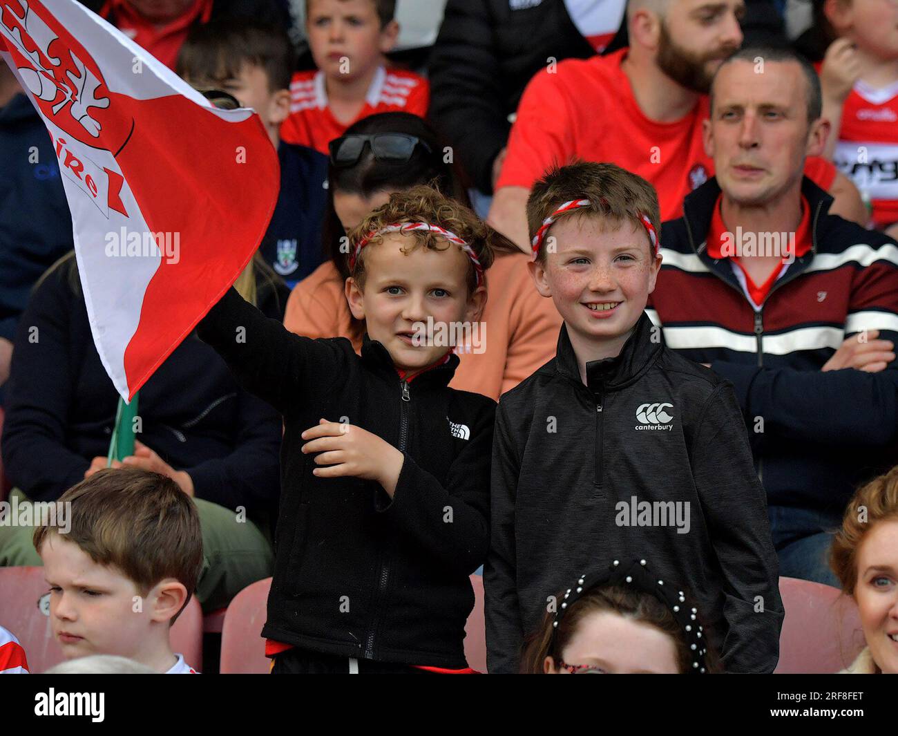 Derry GAA senior football team fans in Celtic Park, Derry, Northern ...