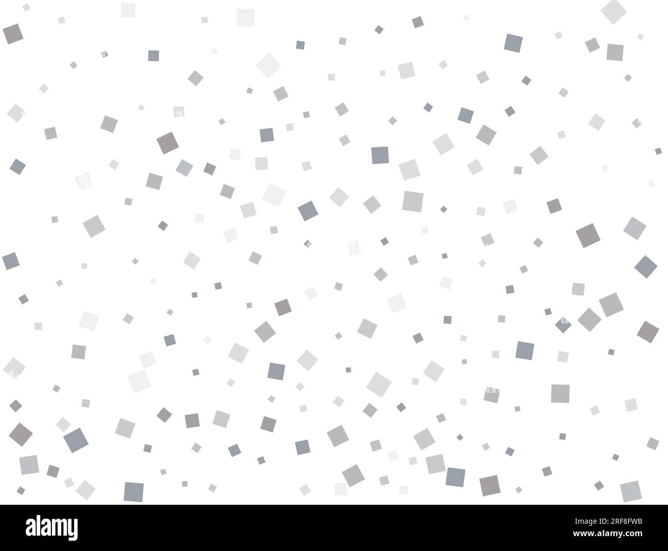 Gender neutral silver square confetti. Vector illustration Stock Vector
