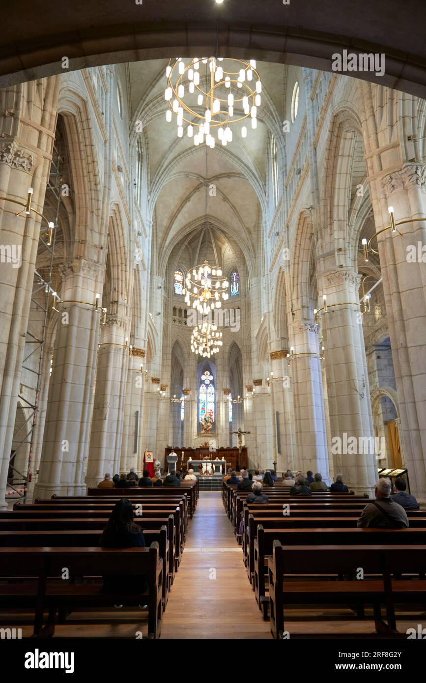 05-13-2018, Interior view of the Cathedral of Santa Maria, Vitoria, Gasteiz, Álava, Basque Country, Euskadi, Euskal Herria, Spain. Stock Photo